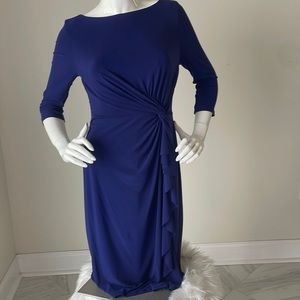 LAUREN RALPH LAUREN: Royal Blue-Purple Jersey Dress Size 6.